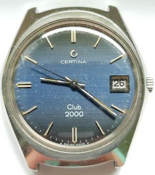 Vintage Certina Club 2000,  Cal.  25 - 661 M,  Stainless Steel Case,