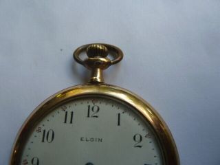 Vintage 1912 Elgin size 12s pocket watch 15 jewel Grade 364 Running 3
