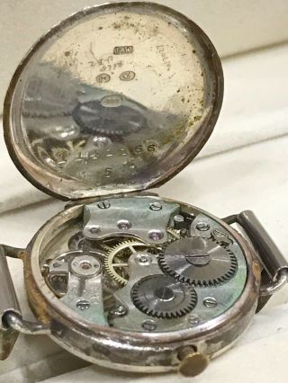 Vintage Antique 1917 Ww1 Trench Military Style Watch Officers 925 Silver Joblot