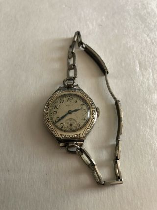 Antique Elgin Art Deco Ladies 14k Gold Filled Wrist Watch
