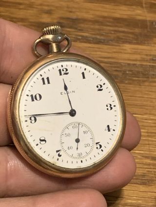Vintage Elgin Pocket Watch 10k Gold Filled 2