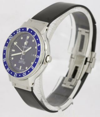 Hublot Classic MDM Greenwich Mean Time 32mm Blue Purple Quartz Watch 1472.  1 2