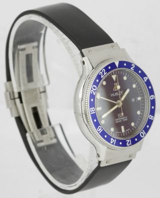 Hublot Classic MDM Greenwich Mean Time 32mm Blue Purple Quartz Watch 1472.  1 4