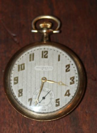 Hard To Find Vintage 15 J Tacy " Winall " Open Face Pocket Watch