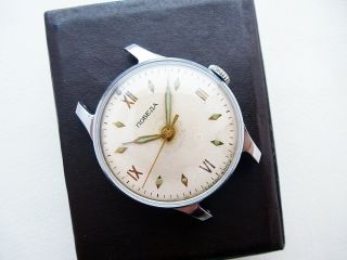 Rare Russian Old Kirova Pobeda Vintage Wristwatch With Box 1950 