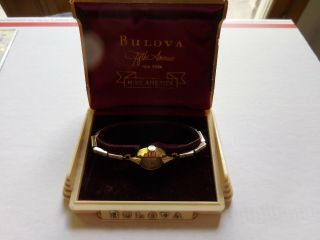 Vintage Bulova Miss America Ladies Mechanical Wind Wrist Watch Box