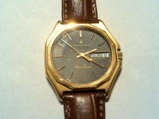 Hamilton Men,  S Quartz Watch With Day/date And Leather Strap