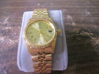 Vintage Bulova Mens Gold Watch Nos With Tag