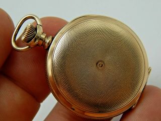 Ladies 0 Size Gold Filled Hunting Case Elgin Pocket Watch Circa 1906