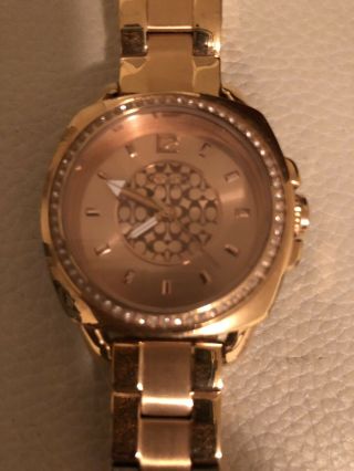 Coach Women ' s Watch Rose Gold SS Bracelet Glitz BOYFRIEND 14503142 6