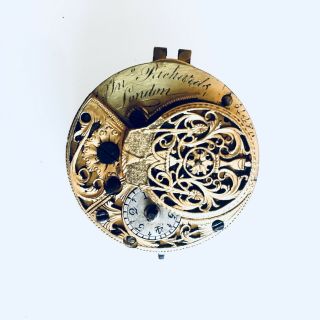 John Richards London Antique Verge Fusee Pocket Watch Movement