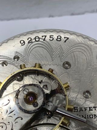 Elgin Grade 207 Pocket Watch Movement Dial 18s 7j Model 4 Hunter Parts F 3