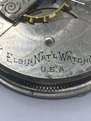 Elgin Grade 207 Pocket Watch Movement Dial 18s 7j Model 4 Hunter Parts F 6