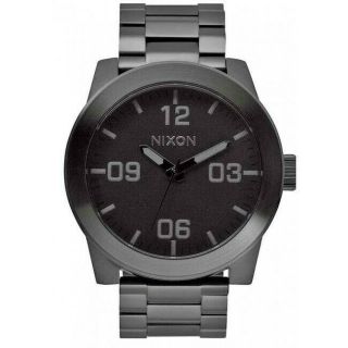 Nixon The Corporal - Take Charge Mens Black Ion Plated Quartz Watch