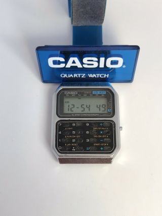 Casio Watch Cs - 801 Mod 231 Calculator Vintage Rare Japan Chronograph Wristwatch