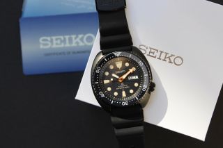 Rare Seiko Prospex Srpc49k1 Black Darth Ninja Turtle Limited Edition Diver Watch