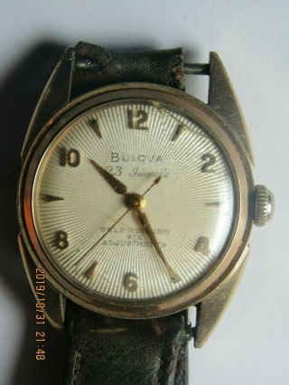 Vintage Men ' s Bulova L6 Automatic 23 JEWELS watch for parts/repair 92 3