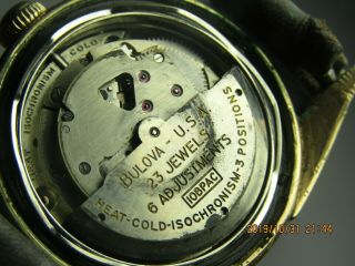 Vintage Men ' s Bulova L6 Automatic 23 JEWELS watch for parts/repair 92 7