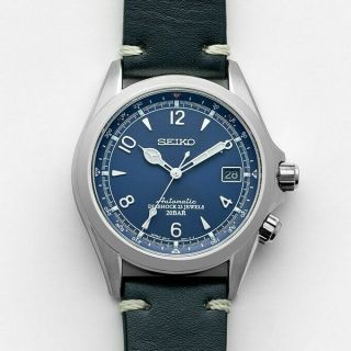 Seiko Alpinist Limited Edition Blue Dial Spb089.  Open