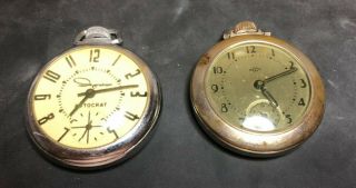 Two Vintage Pocket Watches - Montgomery Ward And Ingraham