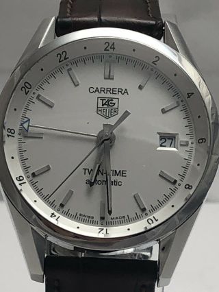 Tag Heuer Carrera Calibre 7 Twin Time Mens Automatic Watch Exc Cond WV2116 LNIB 5