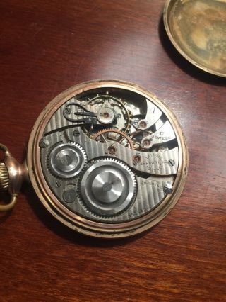 Illinois Watch Co 10k Gf Dueber Pocket Watch Case Missing Cover Parts