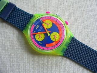 1992 Swiss Swatch Watch Chronograph Grand Prix Never Worn
