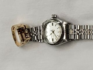 ROLEX OYSTER PERPETUAL STAINLESS STEEL WRISTWATCH SIGMA DIAL LADIES 12