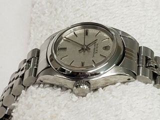 ROLEX OYSTER PERPETUAL STAINLESS STEEL WRISTWATCH SIGMA DIAL LADIES 5