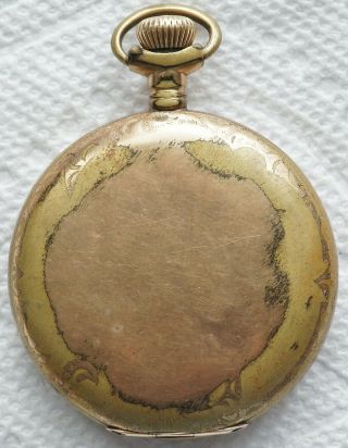 1908 Elgin Pocket Watch Grade 312 Model 6 Jewels 15j Size 16s Hunting Case B1078 2