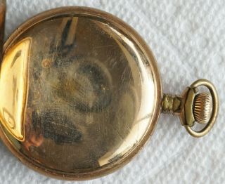 1908 Elgin Pocket Watch Grade 312 Model 6 Jewels 15j Size 16s Hunting Case B1078 5