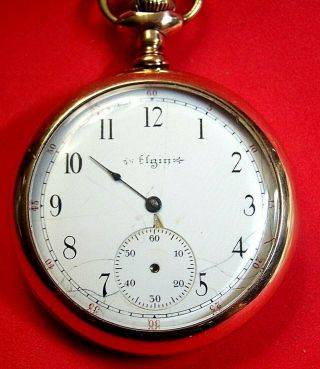 117 Year Old Elgin Antique Pocket Watch,  For Repair Or Parts