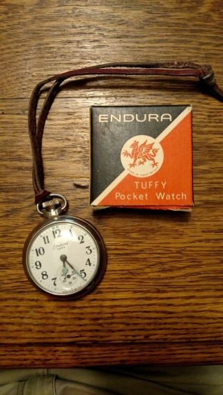 Endura Tuffy Pocket Watch With Box,