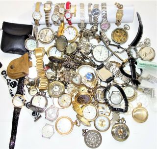 15 Pocket Watches 6 Lbs Of Old Vintage Watches,  Steampunk