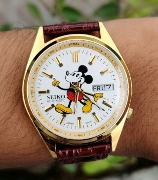Vintage Seiko Mickey Mouse Cartoon Character Automatic Movement No.  6309 Watch