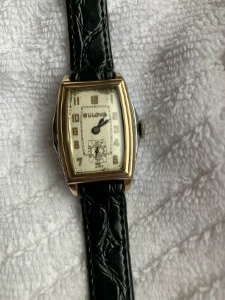 1940’s Bulova 15 Jewel Watch Gold And Silver Step Case