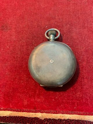 ANTIQUE / OLD FULL HUNTER GENTS POCKET WATCH.  935 FINE SILVER CASE.  NON MAGNETIC 2
