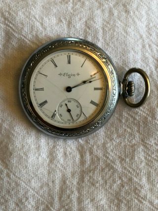 Vintage Elgin Pocket Watch - 6s - 15 Jewels - Runs & Keeps Time - Made In 1900