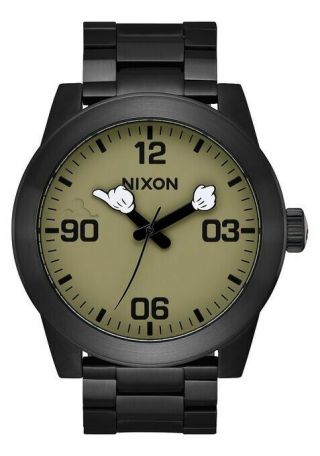 Nixon X Disney Limited Edition Mickey Arms Corporal Ss Black/surplus Watch 48mm