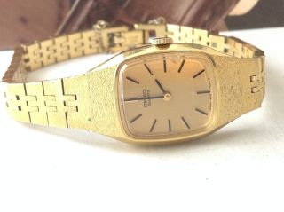 Seiko Vintage Gold - Tone Quartz Ladies Watch 1400 - 7399