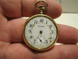 1907 Waltham Model 1900 Pocket Watch Grade 110 0s Open Face For Parts/repair