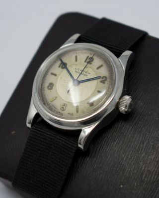 Vintage 1940s WWII Rolex Oyster Raleigh Stainless Steel Wristwatch 2