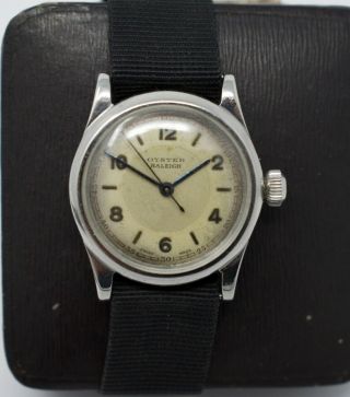 Vintage 1940s WWII Rolex Oyster Raleigh Stainless Steel Wristwatch 5