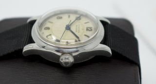 Vintage 1940s WWII Rolex Oyster Raleigh Stainless Steel Wristwatch 6
