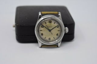Vintage 1940s WWII Rolex Oyster Raleigh Stainless Steel Wristwatch 8
