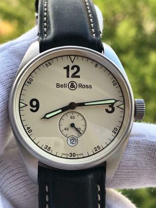 Bell & Ross Vintage 123s Automatic Date Sub Second Mens 38mm Swiss Made