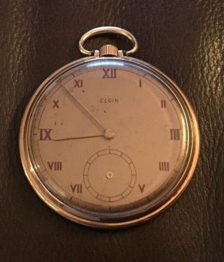 Art Deco Elgin 10s 15j 10k Rose Gold Filled Pocket Watch Circa 1941