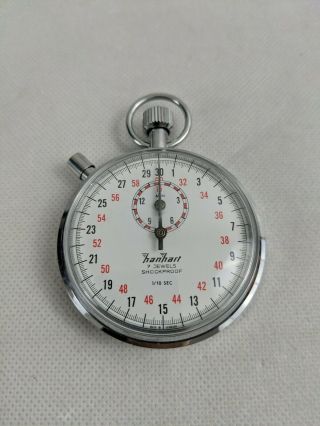 Vintage Hanhart 7 Jewel Shockproof 1/10sec Stopwatch Stop Watch Great