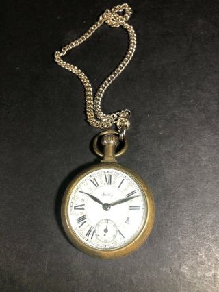 Vintage Sears Pocket Watch Made In Great Britain Train Railroad.