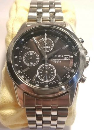 Seiko Chronograph 7t92 - 0lh0 Wristwatch